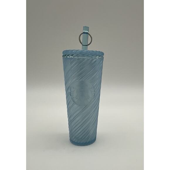 Starbucks Metallic Baby Blue 2024 Key Chain Ornament Tumbler Cold Cup 4” - Picture 1 of 9